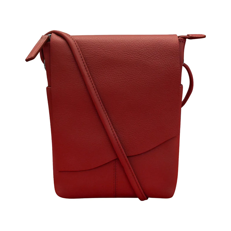 Flap Over Crossbody Leather Purse - Le Donne Leather