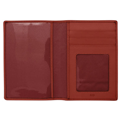 Simple Leather RFID Passport Wallet Orchid 