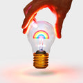 Cordless Rainbow Lightbulb Lamp