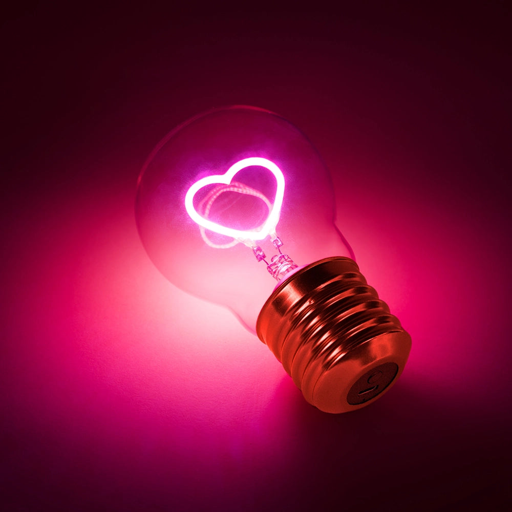 Cordless Heart Lightbulb Lamp  