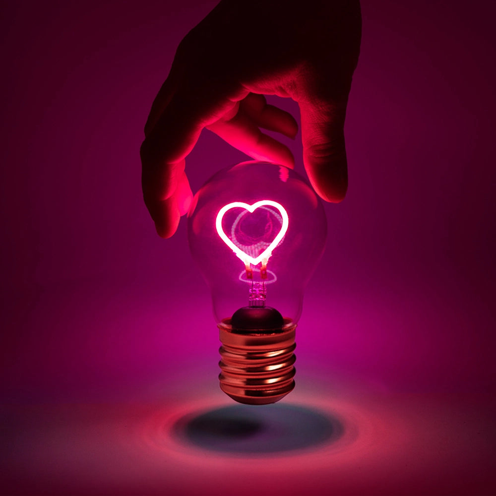 Cordless Heart Lightbulb Lamp  
