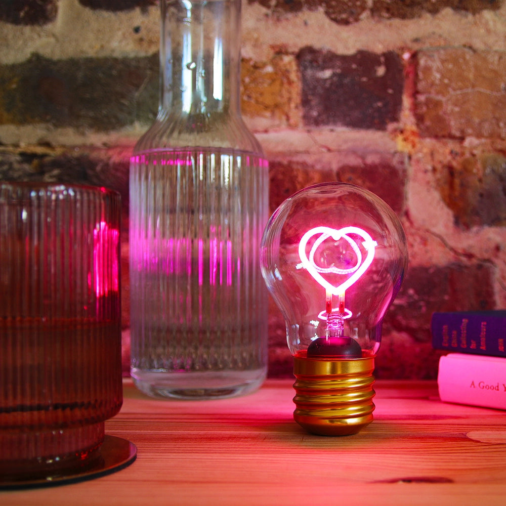 Cordless Heart Lightbulb Lamp  