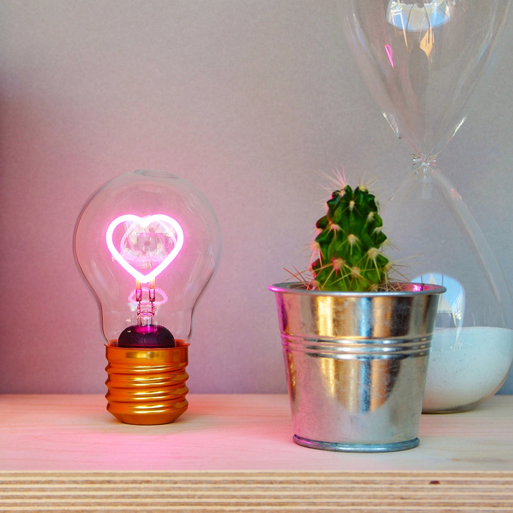 Cordless Heart Lightbulb Lamp  