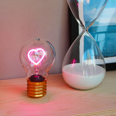 Cordless Heart Lightbulb Lamp  