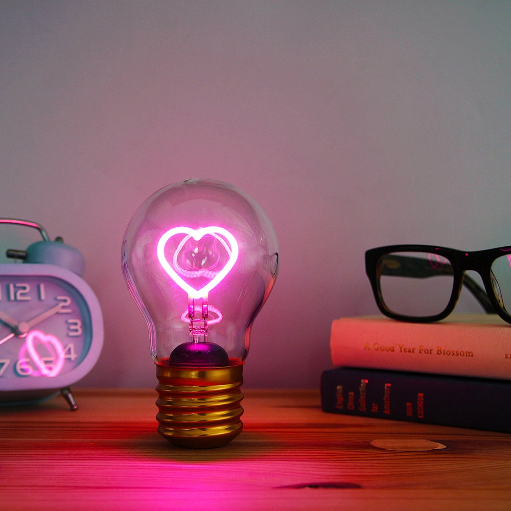 Cordless Heart Lightbulb Lamp  