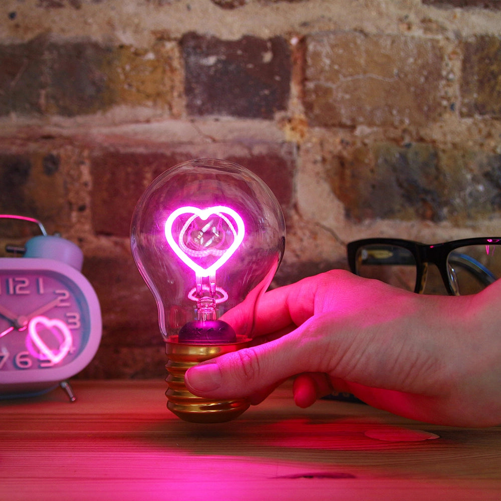 Cordless Heart Lightbulb Lamp  