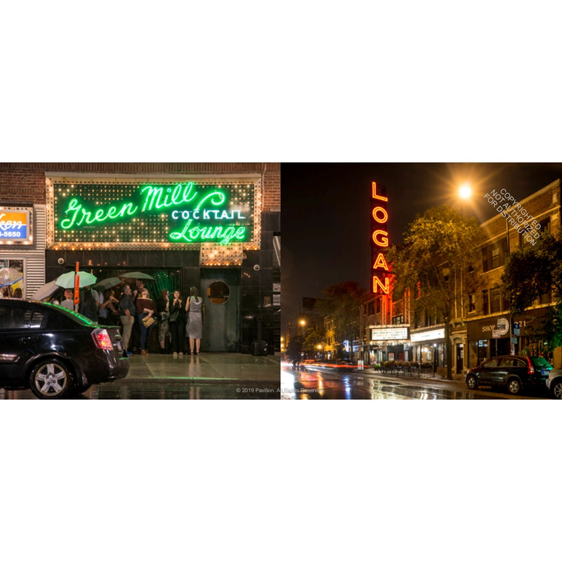 Photo of the Green Mill Cocktail Lounge and the Logan Square Theater 