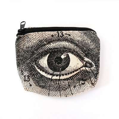 Graphic Printed Canvas Coin Purse Eye Chart 