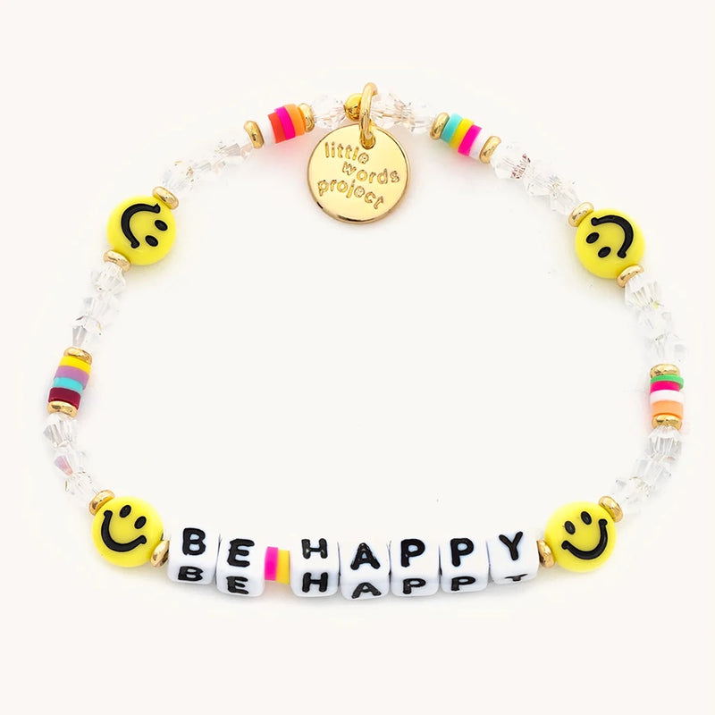 Little Words Bracelet - Lucky Symbols Be Happy S/M