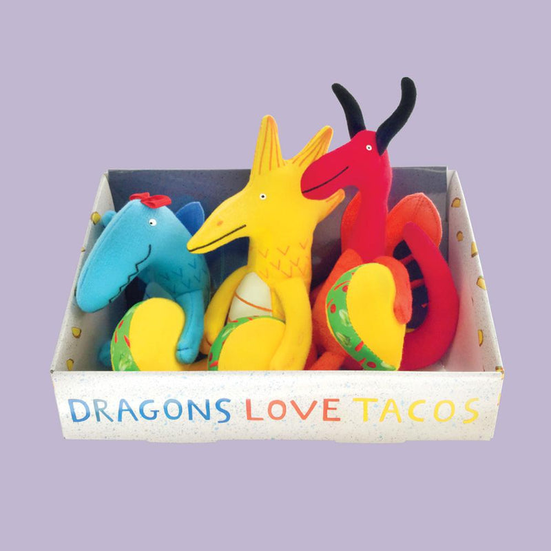 "Dragons Love Tacos" Mini Plush Set  