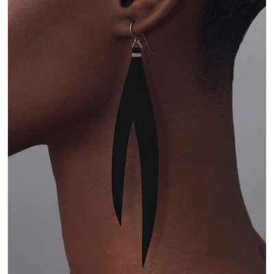 Leather Flame Earrings  