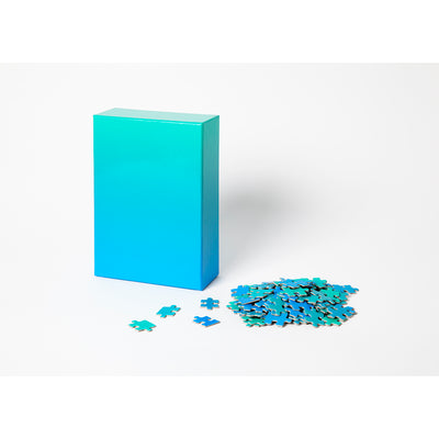 Gradient Puzzle - Medium Blue & Green 500 Pieces