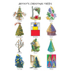 Artist Christmas Trees Boxed Card Set  