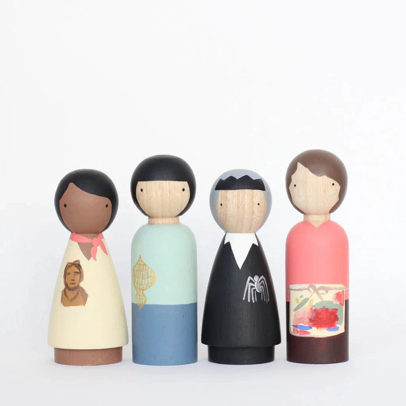 Women Artists Wooden Doll Set Set of 4 