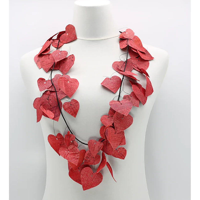 Newspaper Heart Necklace  