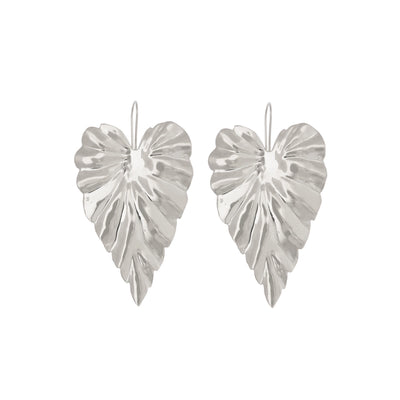 Small Hoja Silver Earrings  