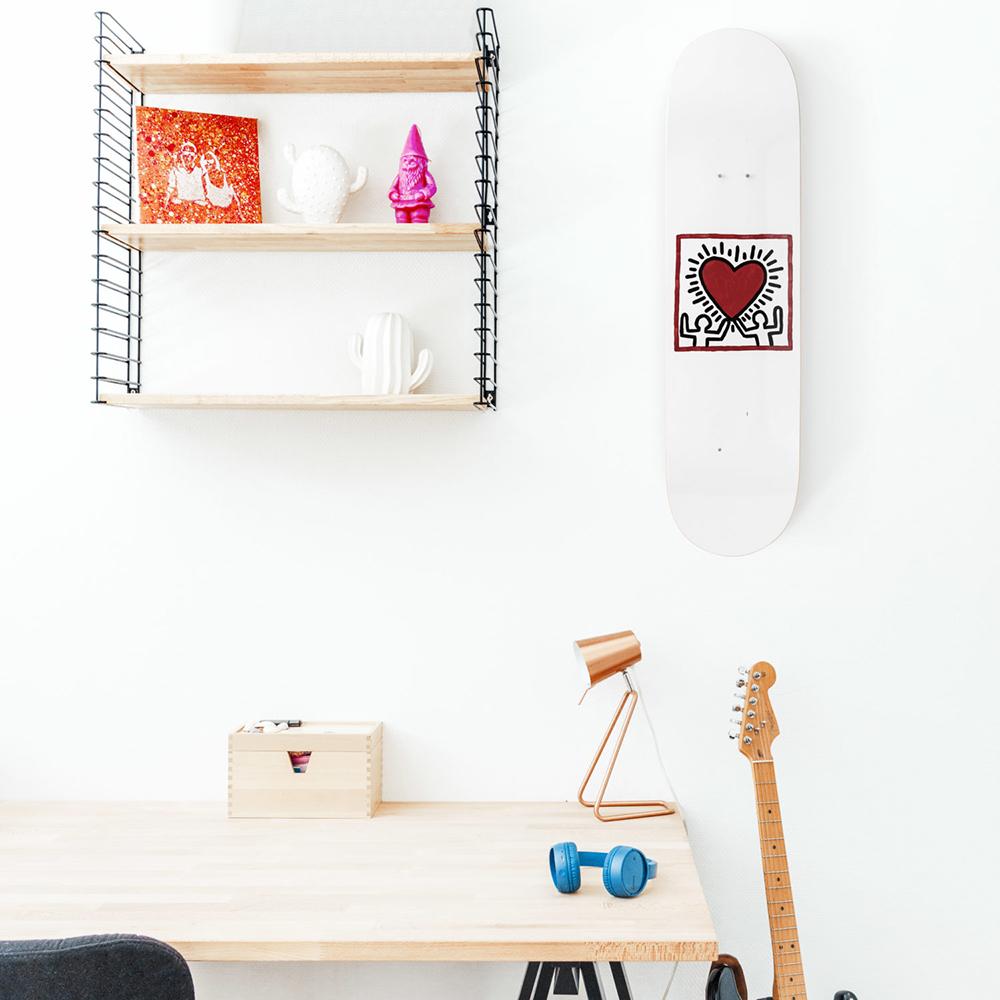 Haring Heart Skate Deck  