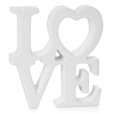 Love Heart Sculpture White 