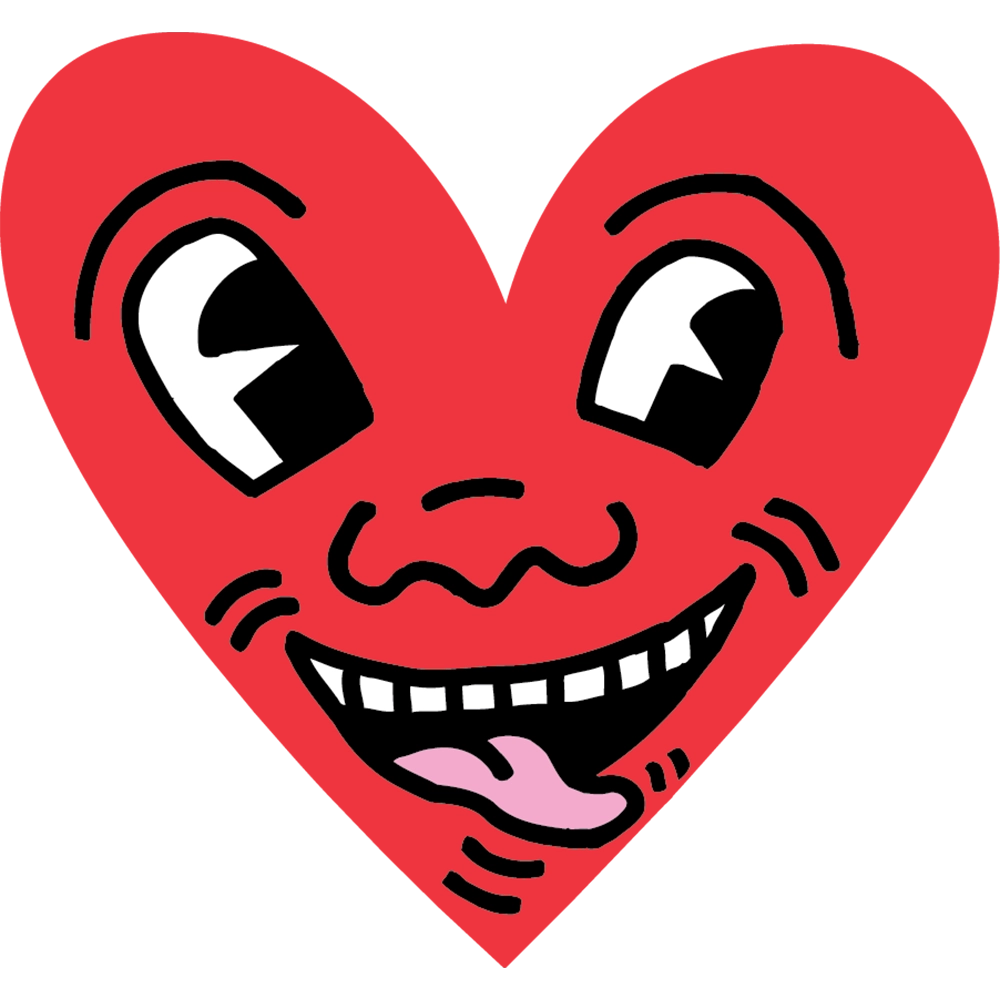 Haring Heart Sticker  