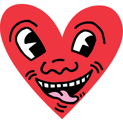 Haring Heart Sticker  