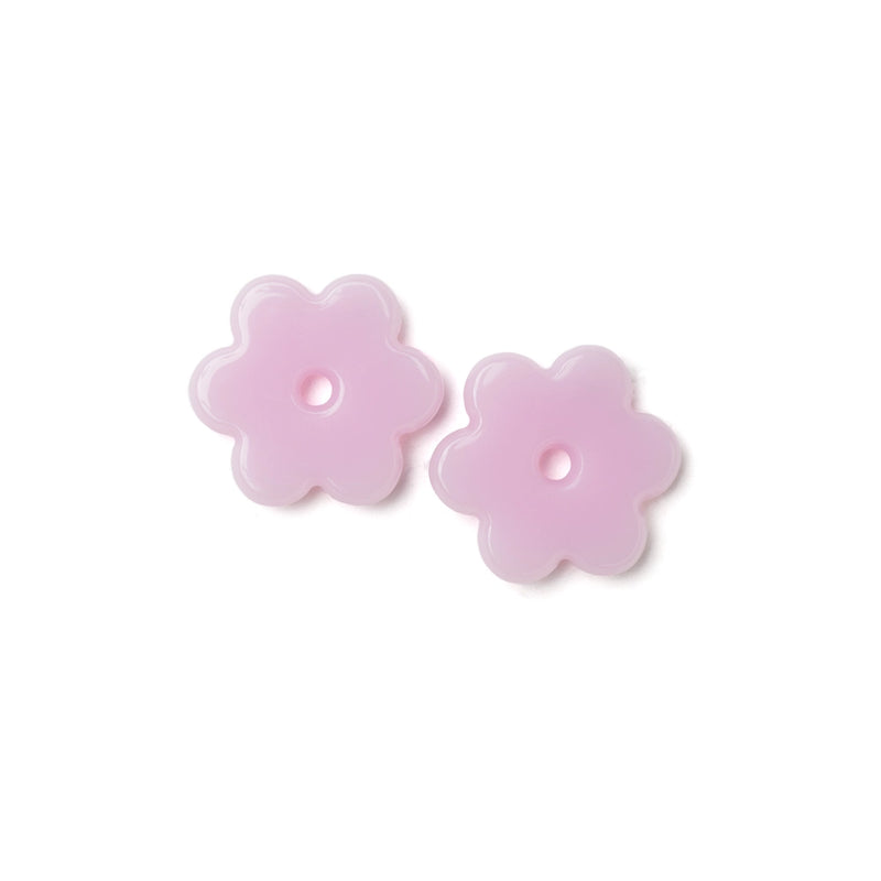 Daisy Acetate Earrings - Small Cherry Red S