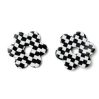 Daisy Acetate Earrings - Small Orange S