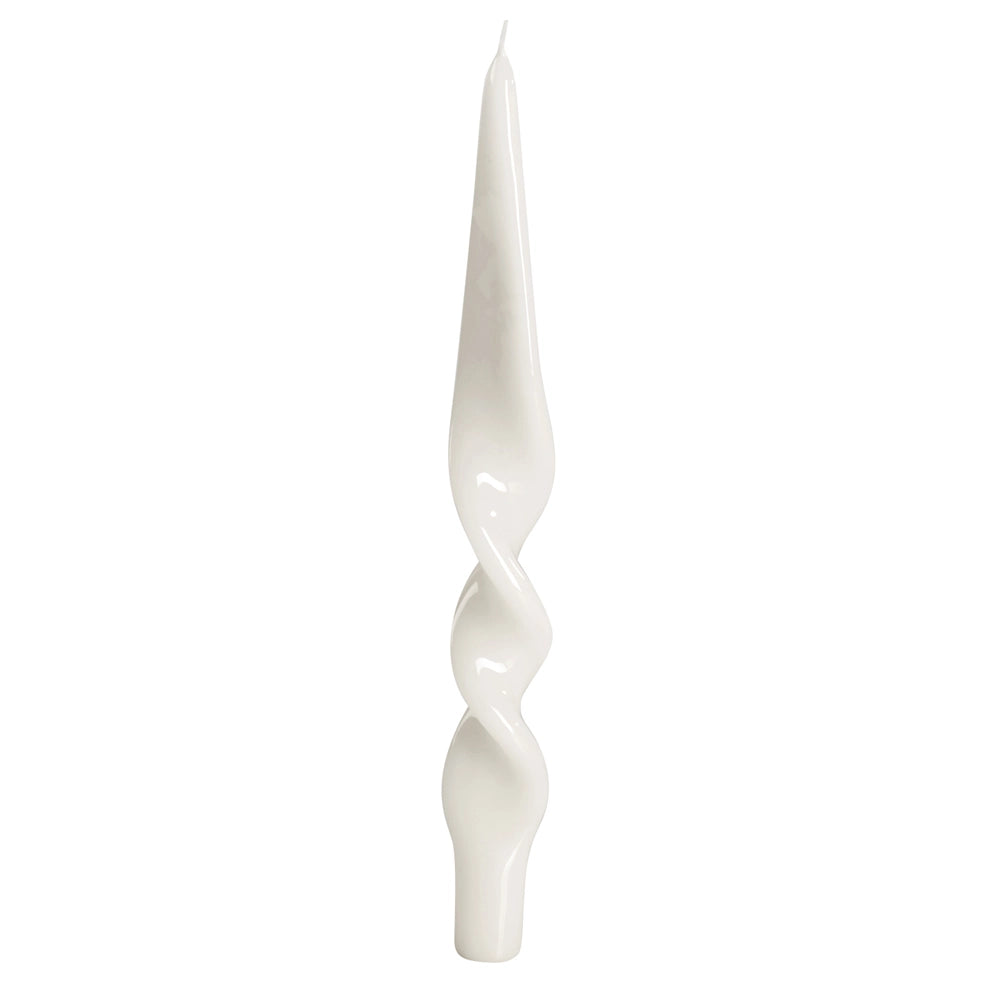 Meloria Twist Taper Candle Set White 