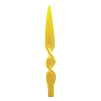 Meloria Twist Taper Candle Set Yellow 
