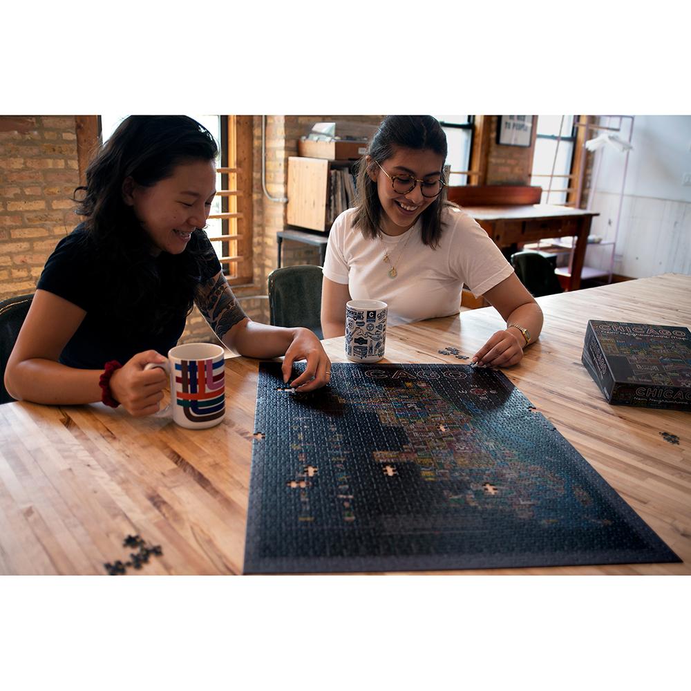 Chicago Neon Neighborhood Puzzle  