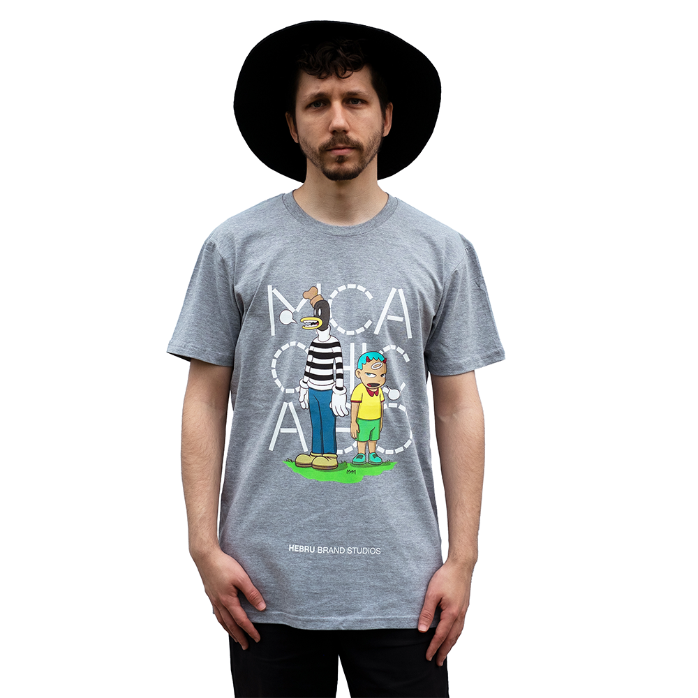 Hebru Brantley X MCA Chicago Oskee and Gabe T-Shirt Grey M