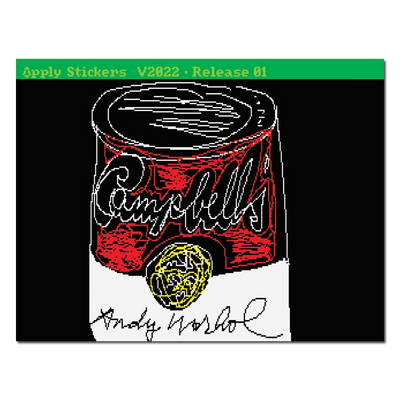 Warhol Digital Drawings Sticker Pack  