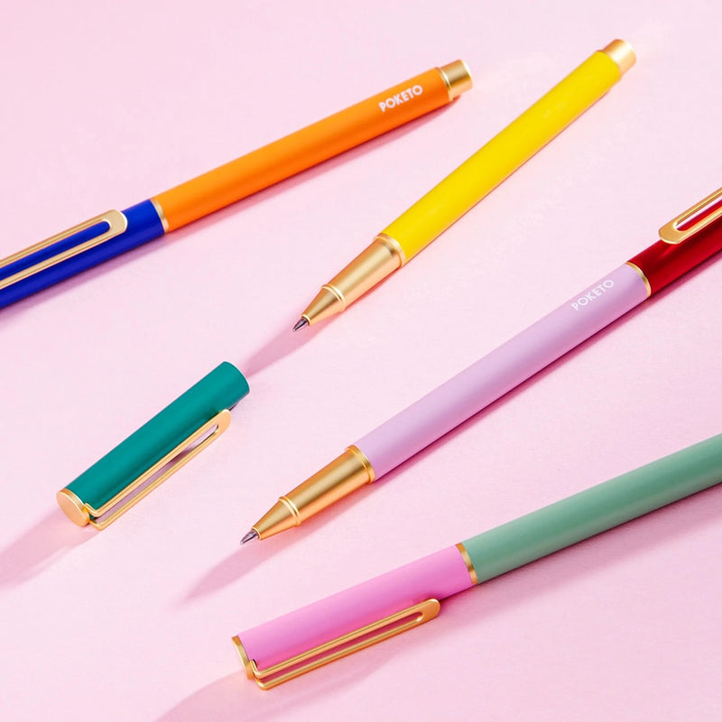 Poketo Colorblock Cap Pen Set  