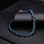 Braided Piano Wire Geode Necklace Bronze & Iridescent 