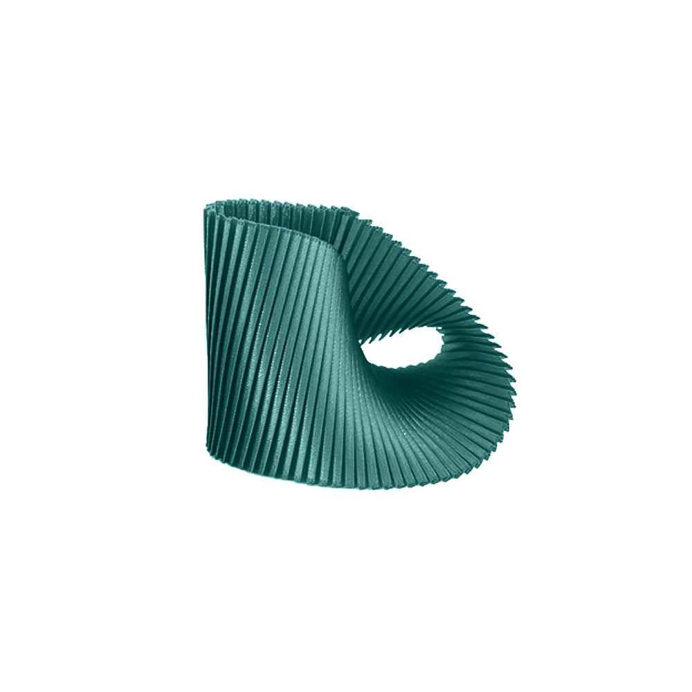 Shell Pleated Bracelet Dark Green 