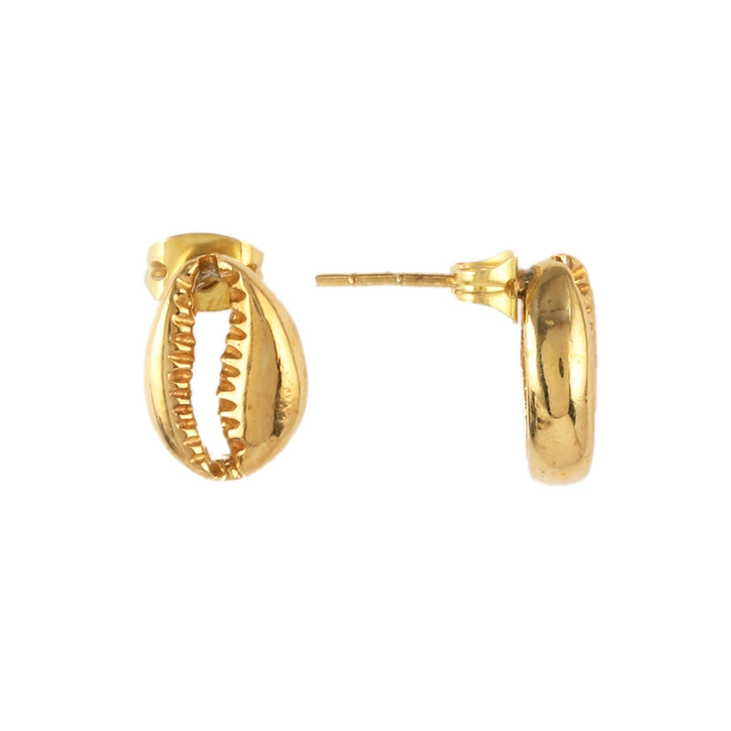 Cowrie Gold Earrings  