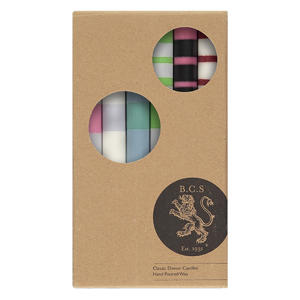 Abstract Striped Candle Taper Set  