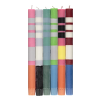Abstract Striped Candle Taper Set Abstract Striped Set of 6