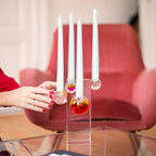 Drops Glass Candelabra  