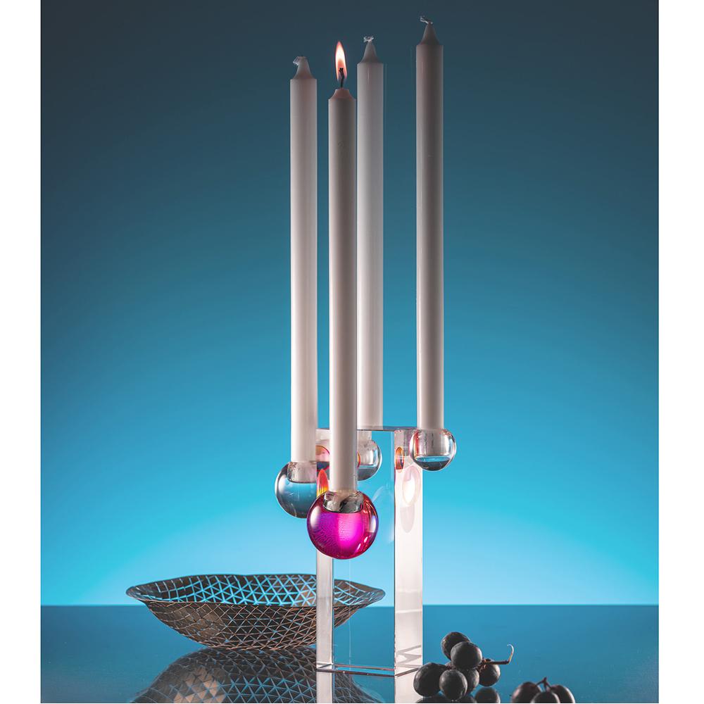 Drops Glass Candelabra  
