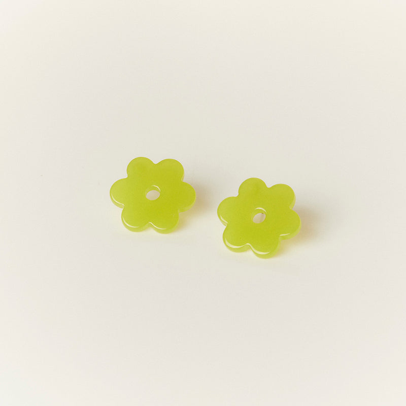 Daisy Acetate Earrings - Small Tortoise S
