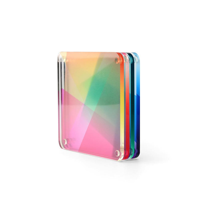 Transparent Rainbow Coaster Set  