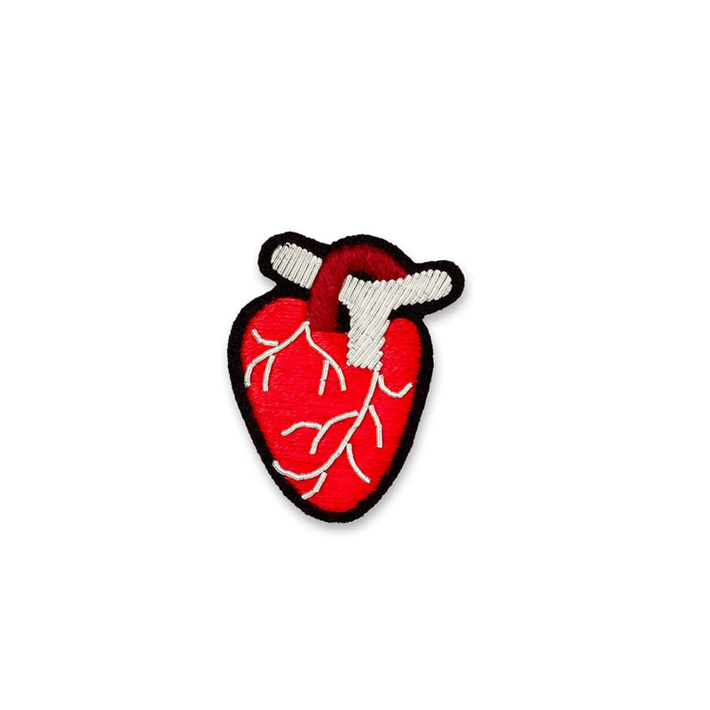 Anatomical 2025 heart brooch
