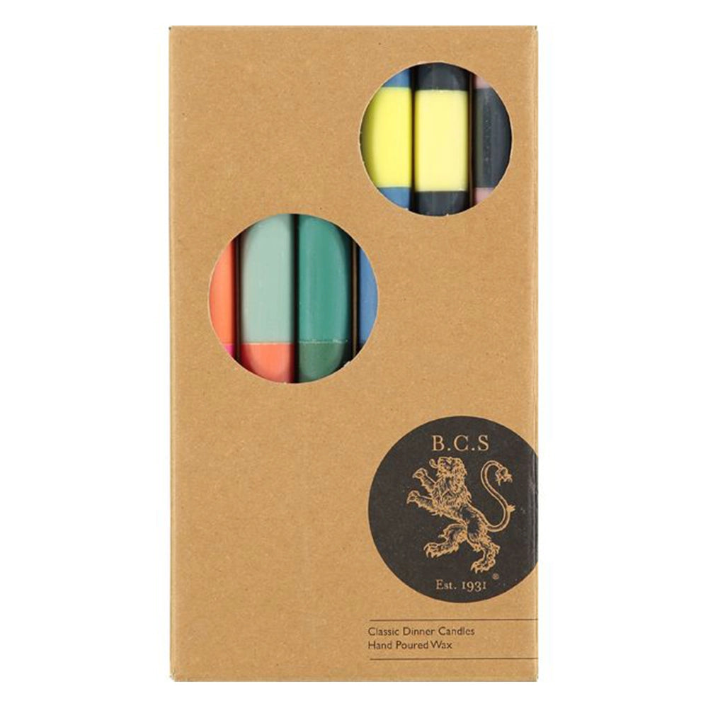 Abstract Striped Candle Taper Set  