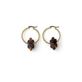 Daisy Hoop Earrings Gold & Tortoise 