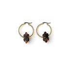 Daisy Hoop Earrings Gold & Tortoise 