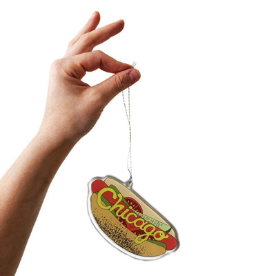 Chicago Dog Christmas Ornament  