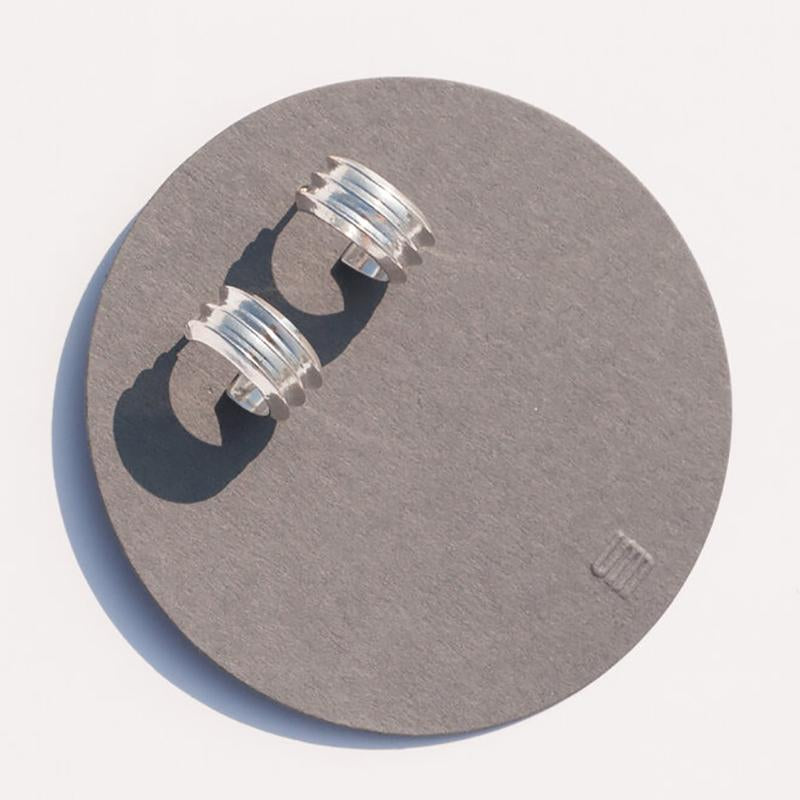 Silver Small Triple Hoop Earrings  