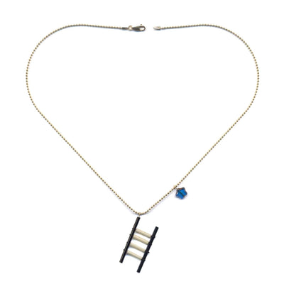 Glass Ladder Charm Necklace