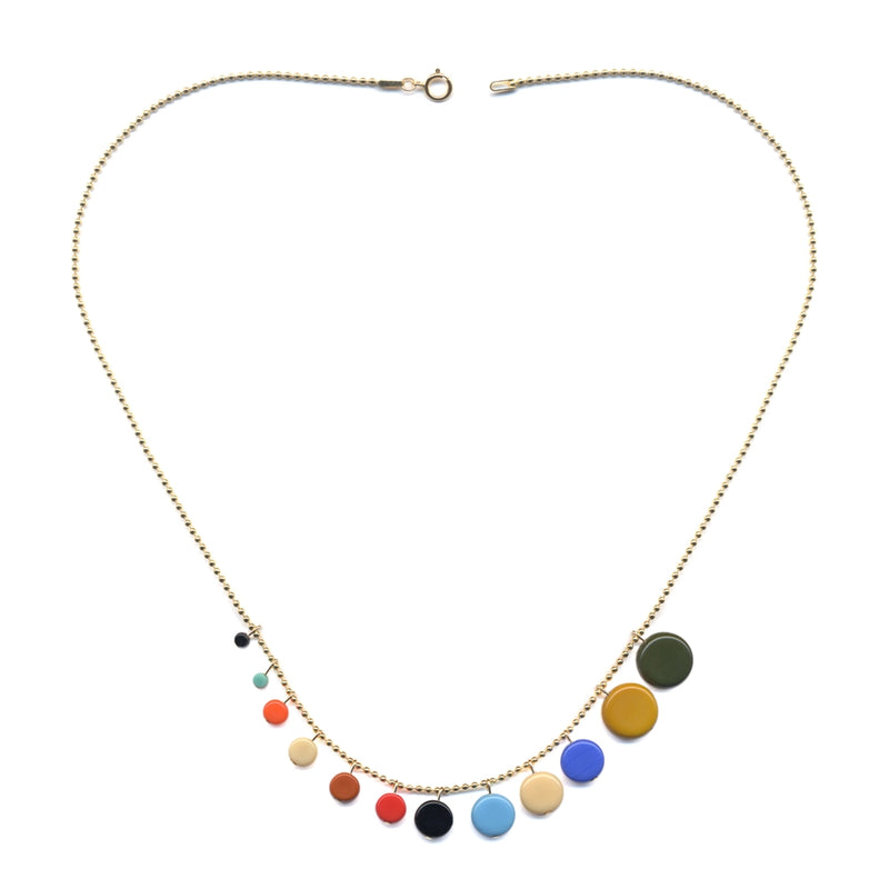 Glass Graduated Circles Necklace  