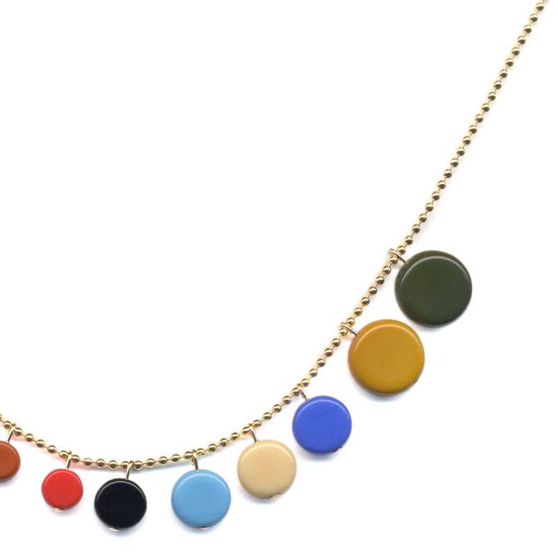 Glass Graduated Circles Necklace  